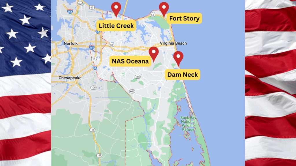 Virginia Beach Navy Bases Map