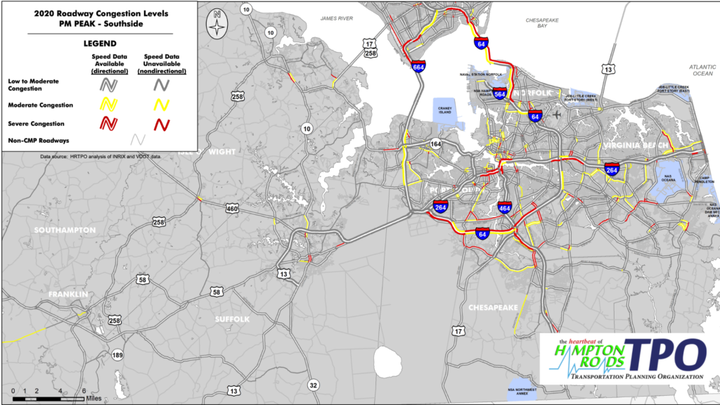 Hampton Roads Transportation Organization Traffic Map