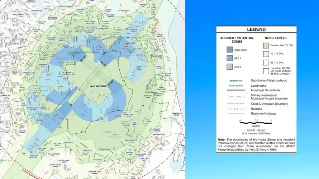 Virginia Beach Virginia AICUZ Map